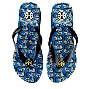 Size 8 | Tory Burch Rubber Printed Flip Flops